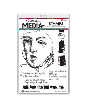 Ranger Dina Wakley MEdia Cling Stamps Stronger (MDR68617) (DISCONTINUED) Ranger Dina Wakley MEdia Cling Stamps Stronger (MDR68617) (DISCONTINUED)