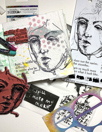 Ranger Dina Wakley MEdia Cling Stamps Stronger (MDR68617) (DISCONTINUED) Ranger Dina Wakley MEdia Cling Stamps Stronger (MDR68617) (DISCONTINUED)