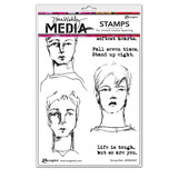 Ranger Dina Wakley MEdia Cling Stamps Strong Men (MDR69607) (DISCONTINUED)