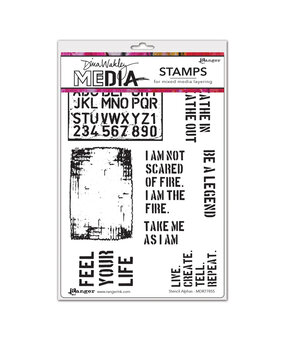 Ranger Dina Wakley MEdia Cling Stamps Stencil Alphas (MDR77855) (DISCONTINUED) Ranger Dina Wakley MEdia Cling Stamps Stencil Alphas (MDR77855) (DISCONTINUED)