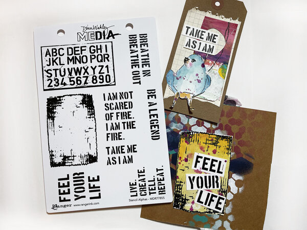 Ranger Dina Wakley MEdia Cling Stamps Stencil Alphas (MDR77855) (DISCONTINUED) Ranger Dina Wakley MEdia Cling Stamps Stencil Alphas (MDR77855) (DISCONTINUED)