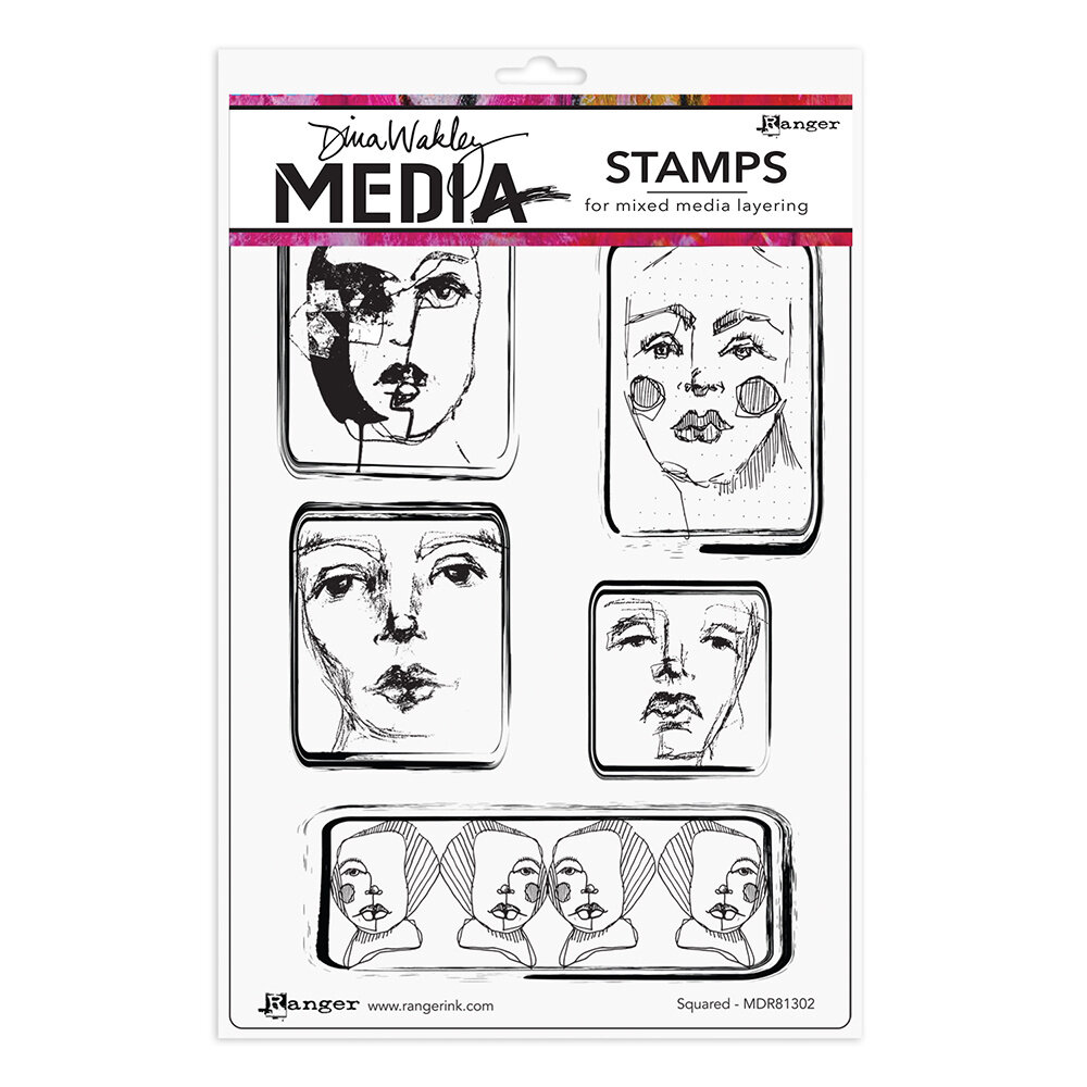 Ranger Dina Wakley MEdia Cling Stamps Squared (MDR81302) (DISCONTINUED) Ranger Dina Wakley MEdia Cling Stamps Squared (MDR81302) (DISCONTINUED)