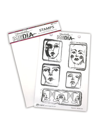 Ranger Dina Wakley MEdia Cling Stamps Squared (MDR81302) (DISCONTINUED) Ranger Dina Wakley MEdia Cling Stamps Squared (MDR81302) (DISCONTINUED)
