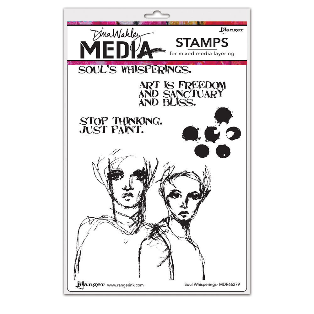 Ranger Dina Wakley MEdia Cling Stamps Soul Whisperings (MDR66279) (DISCONTINUED) Ranger Dina Wakley MEdia Cling Stamps Soul Whisperings (MDR66279) (DISCONTINUED)