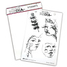 Ranger Dina Wakley MEdia Cling Stamps Side Eye (MDR81296) (DISCONTINUED) Ranger Dina Wakley MEdia Cling Stamps Side Eye (MDR81296) (DISCONTINUED)