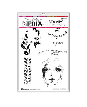 Ranger Dina Wakley MEdia Cling Stamps She Is Wise (MDR77848) (DISCONTINUED) Ranger Dina Wakley MEdia Cling Stamps She Is Wise (MDR77848) (DISCONTINUED)