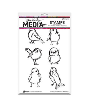 Ranger Dina Wakley MEdia Cling Stamps Scribbly Small Birdies (MDR50414) (DISCONTINUED) Ranger Dina Wakley MEdia Cling Stamps Scribbly Small Birdies (MDR50414) (DISCONTINUED)