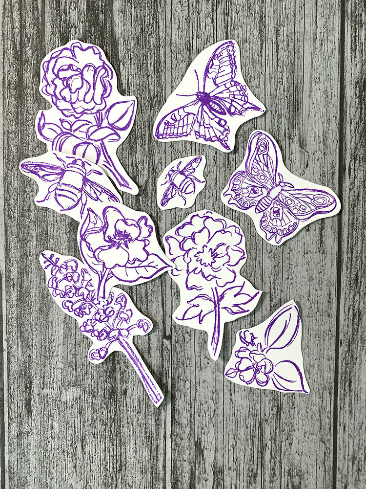 Ranger Dina Wakley MEdia Cling Stamps Scribbly Flowers & Insects (MDR50421) (DISCONTINUED) Ranger Dina Wakley MEdia Cling Stamps Scribbly Flowers & Insects (MDR50421) (DISCONTINUED)