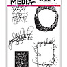Ranger Dina Wakley MEdia Cling Stamps Scribbled Text Elements (MDR52807) (DISCONTINUED) Ranger Dina Wakley MEdia Cling Stamps Scribbled Text Elements (MDR52807) (DISCONTINUED)