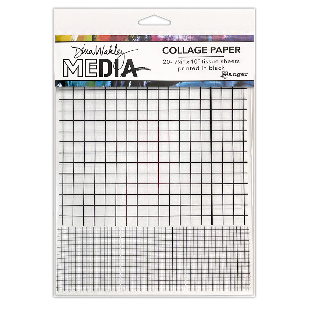 Ranger Dina Wakley MEdia Collage Paper Grid (2x10pcs) (MDA81821)