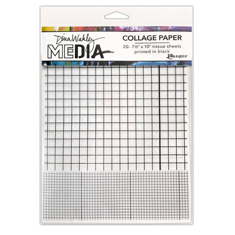Ranger Dina Wakley MEdia Collage Paper Grid (2x10pcs) (MDA81821)