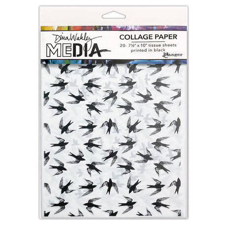 Ranger Dina Wakley MEdia Collage Paper Flying Things (2x10pcs) (MDA81814) (DISCONTINUED)