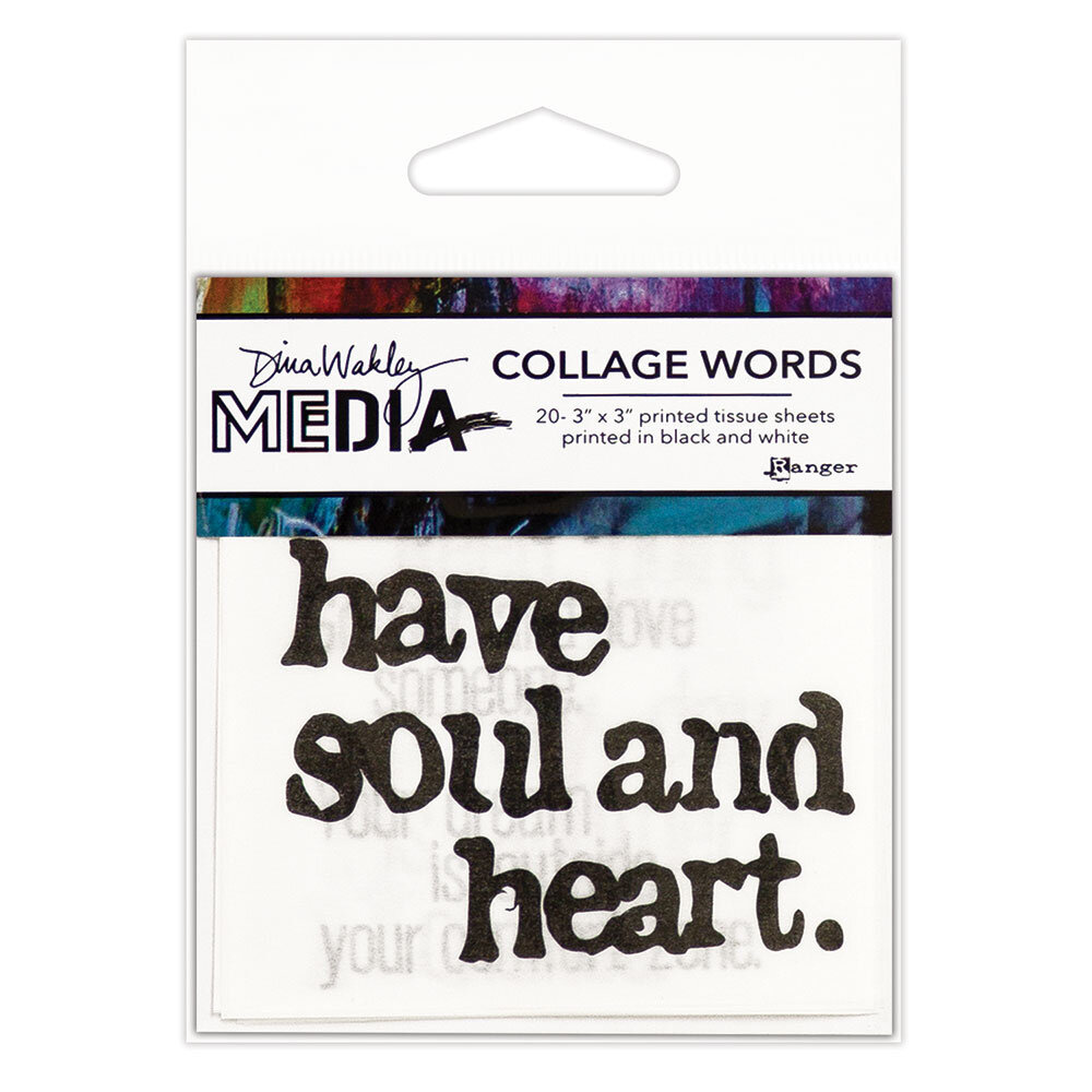 Ranger Dina Wakley MEdia Collage Words 2 (20sheets) (MDA63834) (DISCONTINUED)