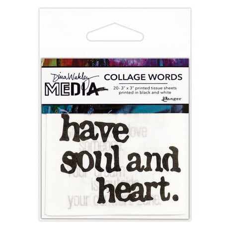 Ranger Dina Wakley MEdia Collage Words 2 (20sheets) (MDA63834) (DISCONTINUED)