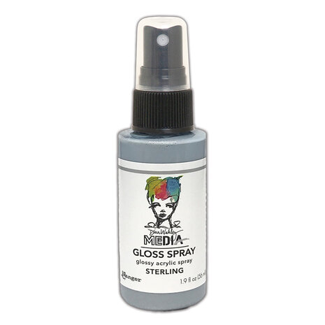 Ranger Dina Wakley MEdia Gloss Sprays Sterling 1.9 oz (MDO74274)