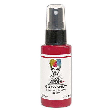 Ranger Dina Wakley MEdia Gloss Sprays Ruby 1.9 oz (MDO73758) Ranger Dina Wakley MEdia Gloss Sprays Ruby 1.9 oz (MDO73758)