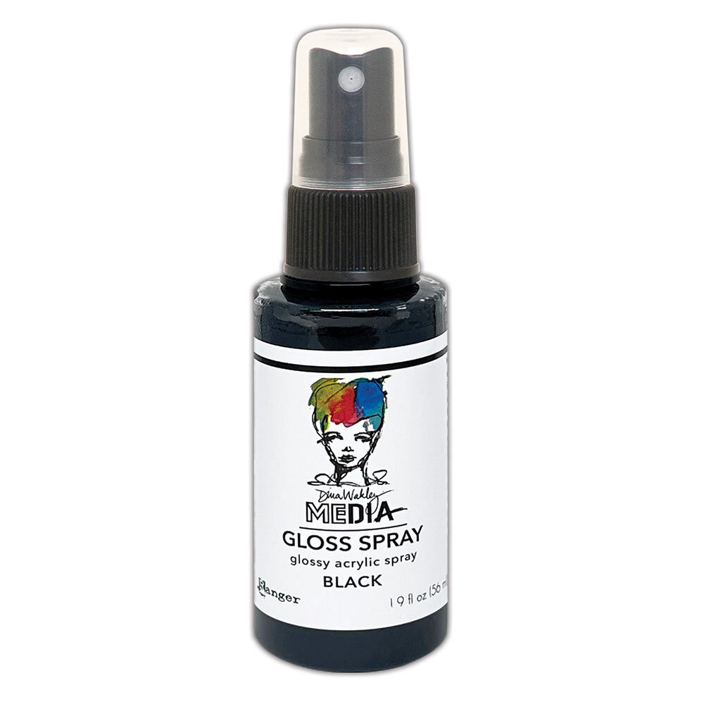 Ranger Dina Wakley MEdia Gloss Sprays Black 1.9 oz (MDO73659) Ranger Dina Wakley MEdia Gloss Sprays Black 1.9 oz (MDO73659)