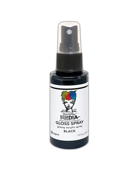 Ranger Dina Wakley MEdia Gloss Sprays Black 1.9 oz (MDO73659) Ranger Dina Wakley MEdia Gloss Sprays Black 1.9 oz (MDO73659)