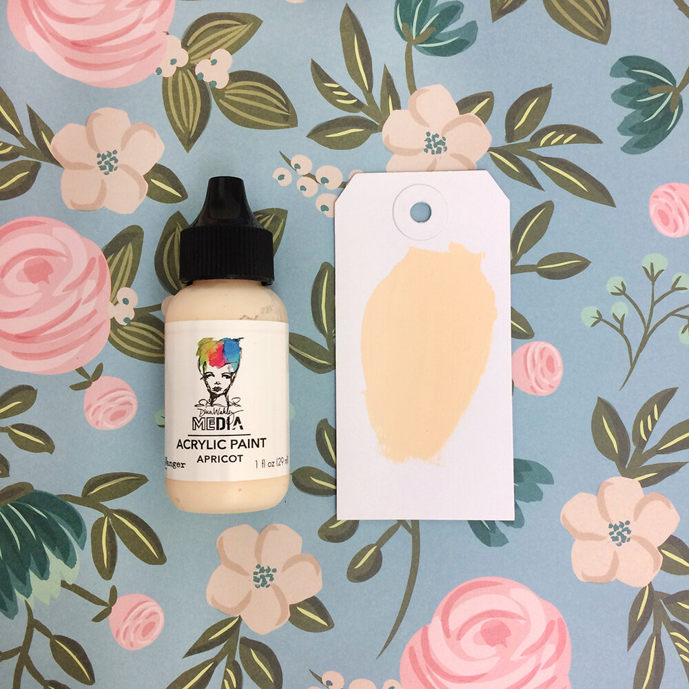 Ranger Dina Wakley MEdia Heavy Body Acrylic Paints Apricot 1 fl oz (MDQ65586)