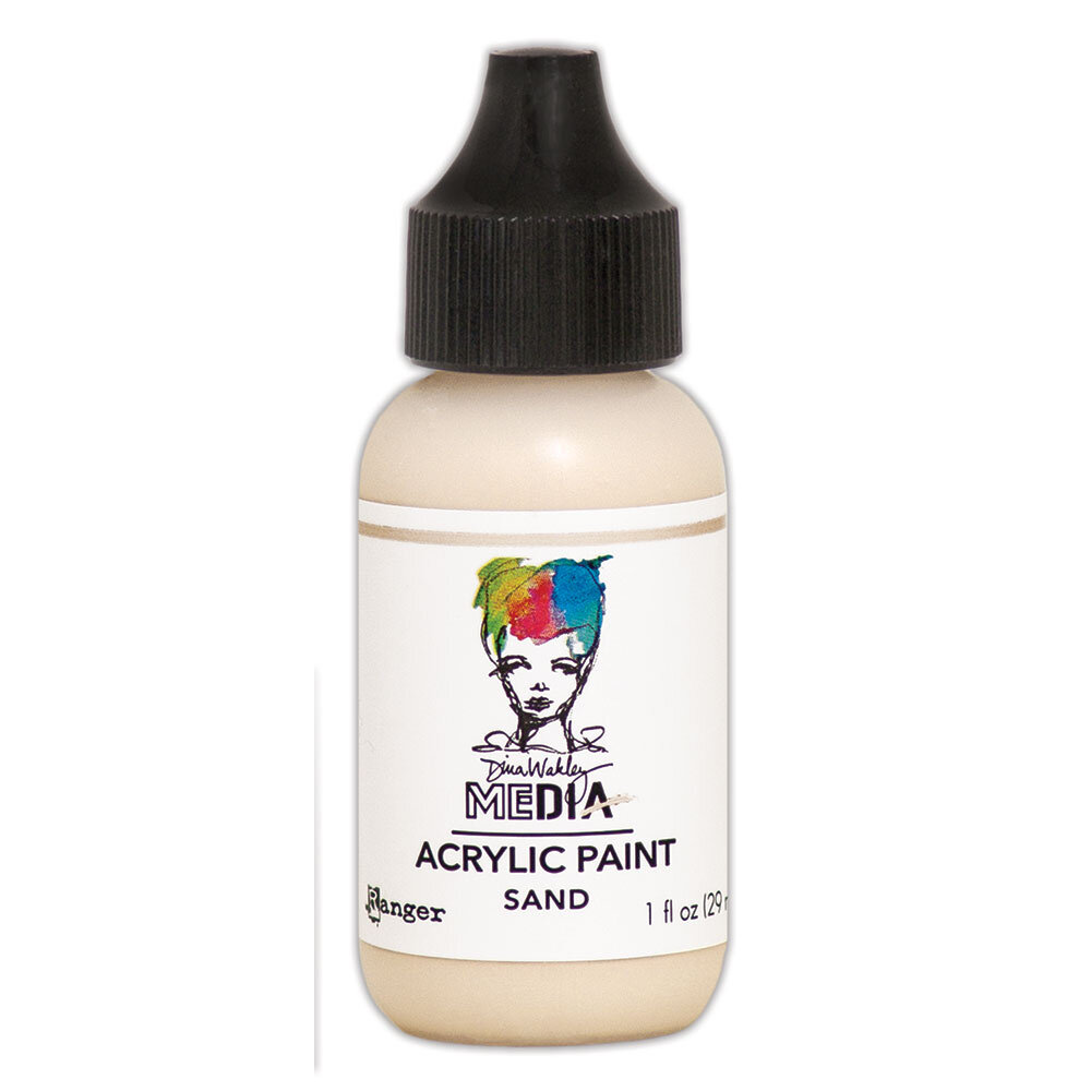 Ranger Dina Wakley MEdia Heavy Body Acrylic Paints Sand 1 fl oz (MDQ65623)