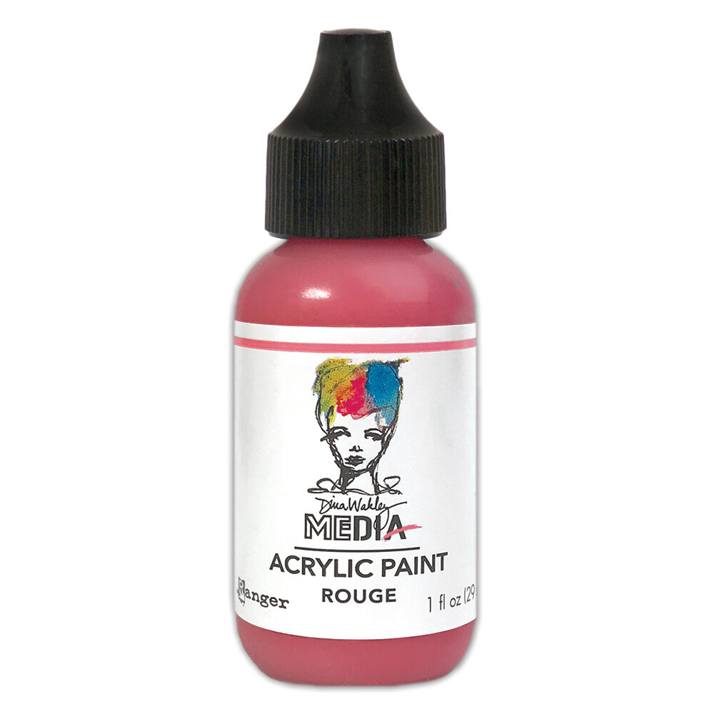 Ranger Dina Wakley MEdia Heavy Body Acrylic Paints Rouge 1 fl oz (MDQ75189)