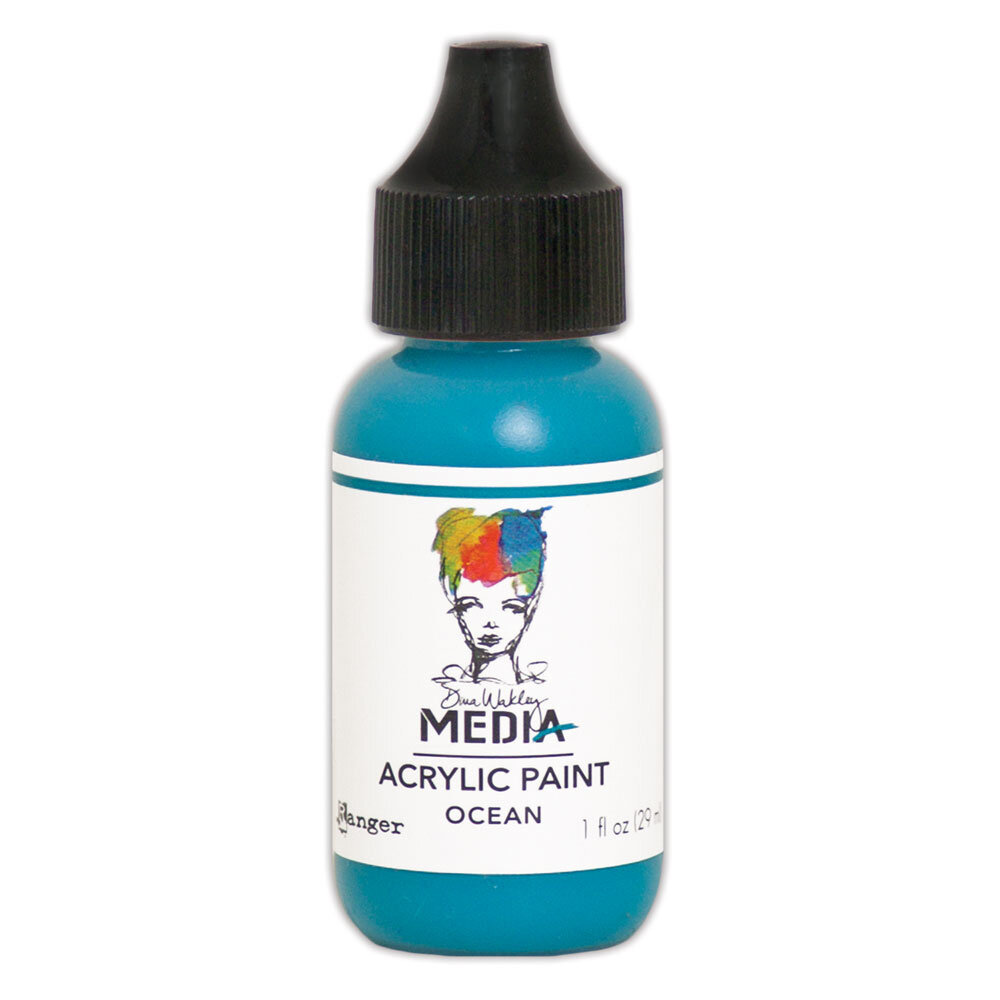Ranger Dina Wakley MEdia Heavy Body Acrylic Paints Ocean 1 fl oz (MDQ54061)