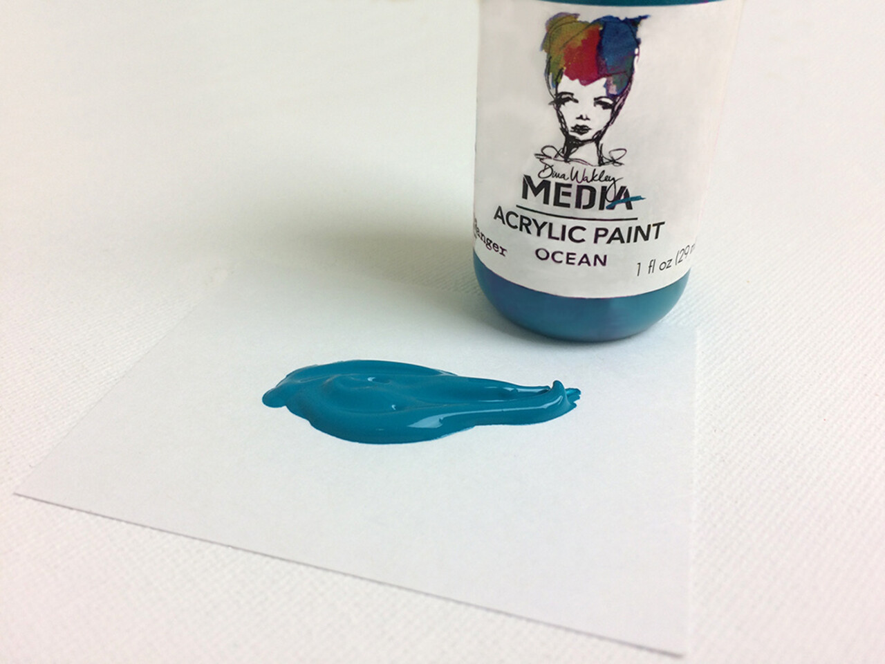 Ranger Dina Wakley MEdia Heavy Body Acrylic Paints Ocean 1 fl oz (MDQ54061)