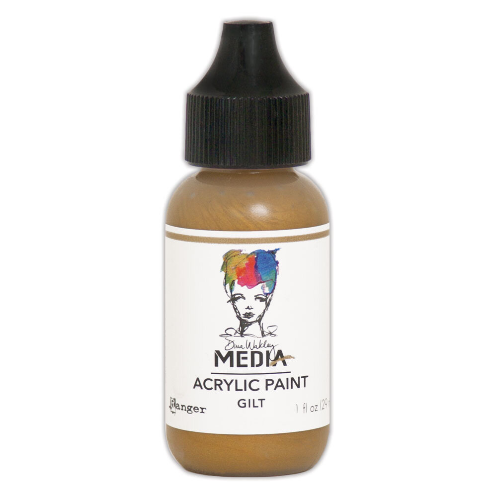 Ranger Dina Wakley MEdia Heavy Body Acrylic Paints Gilt 1 fl oz (MDQ54139)