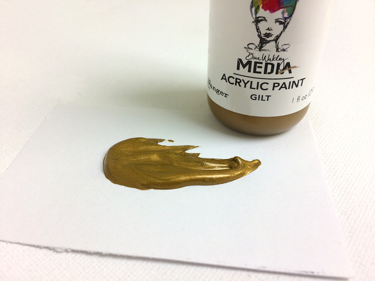 Ranger Dina Wakley MEdia Heavy Body Acrylic Paints Gilt 1 fl oz (MDQ54139)