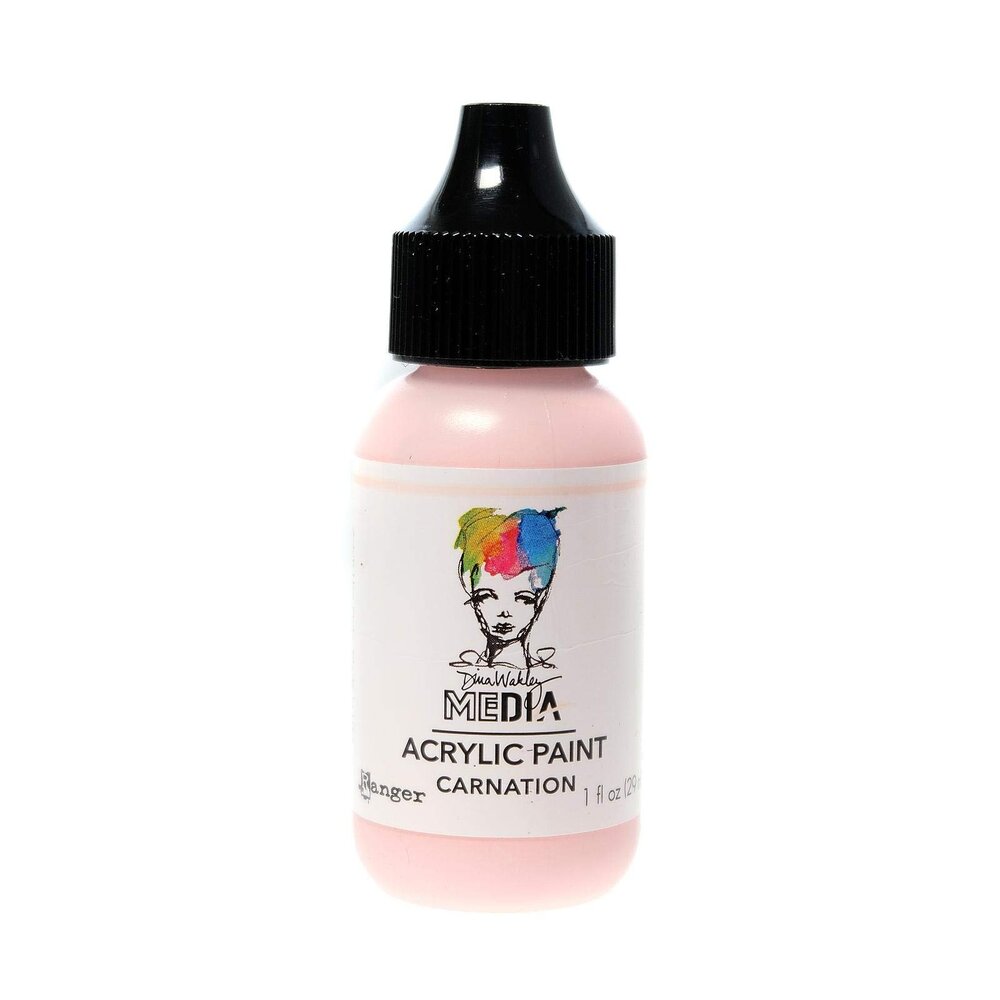 Dina Wakley MEdia Heavy Body Acrylic Paints Carnation 1 fl oz (MDQ65593 ...