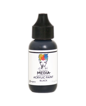 Ranger Dina Wakley MEdia Heavy Body Acrylic Paints Black 1 fl oz (MDQ53941)