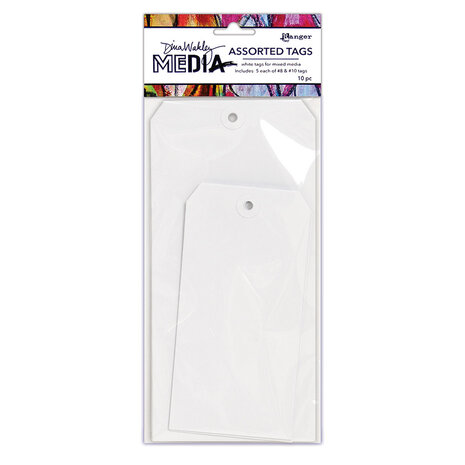 Ranger Dina Wakley MEdia White Tags Assortiment #8 & #10 (2x5pcs) (MDA64619) Ranger Dina Wakley MEdia White Tags Assortiment #8 & #10 (2x5pcs) (MDA64619)