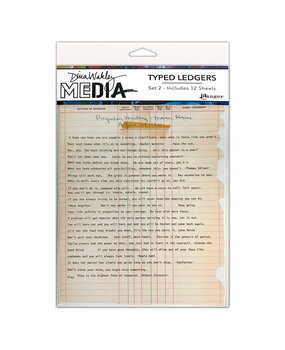 Ranger Dina Wakley MEdia Typed Ledgers Set 2 (12sheets) (MDA79040)