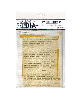 Ranger Dina Wakley MEdia Typed Ledgers Set 1 (12sheets) (MDA79033)
