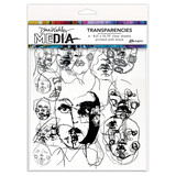 Ranger Dina Wakley MEdia Transparencies Abstract Portraits Set 1 (6pcs) (MDA80534) (DISCONTINUED)