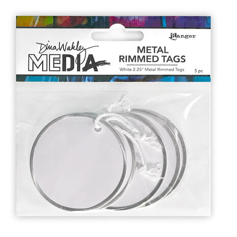 Ranger Dina Wakley MEdia Metal Rimmed Tags 2.25 Inch (5pcs) (MDA82491) (DISCONTINUED) Ranger Dina Wakley MEdia Metal Rimmed Tags 2.25 Inch (5pcs) (MDA82491) (DISCONTINUED)