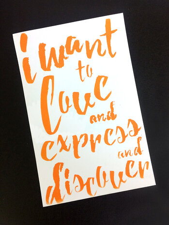 Ranger Dina Wakley MEdia Stencils I Want (MDS54436) (DISCONTINUED)