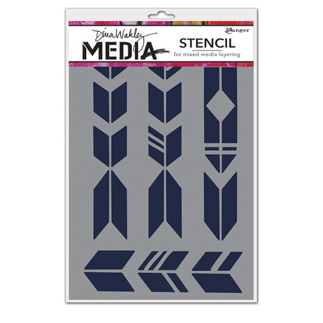 Ranger Dina Wakley MEdia Stencils Grande Arrows (MDS47476) (DISCONTINUED)