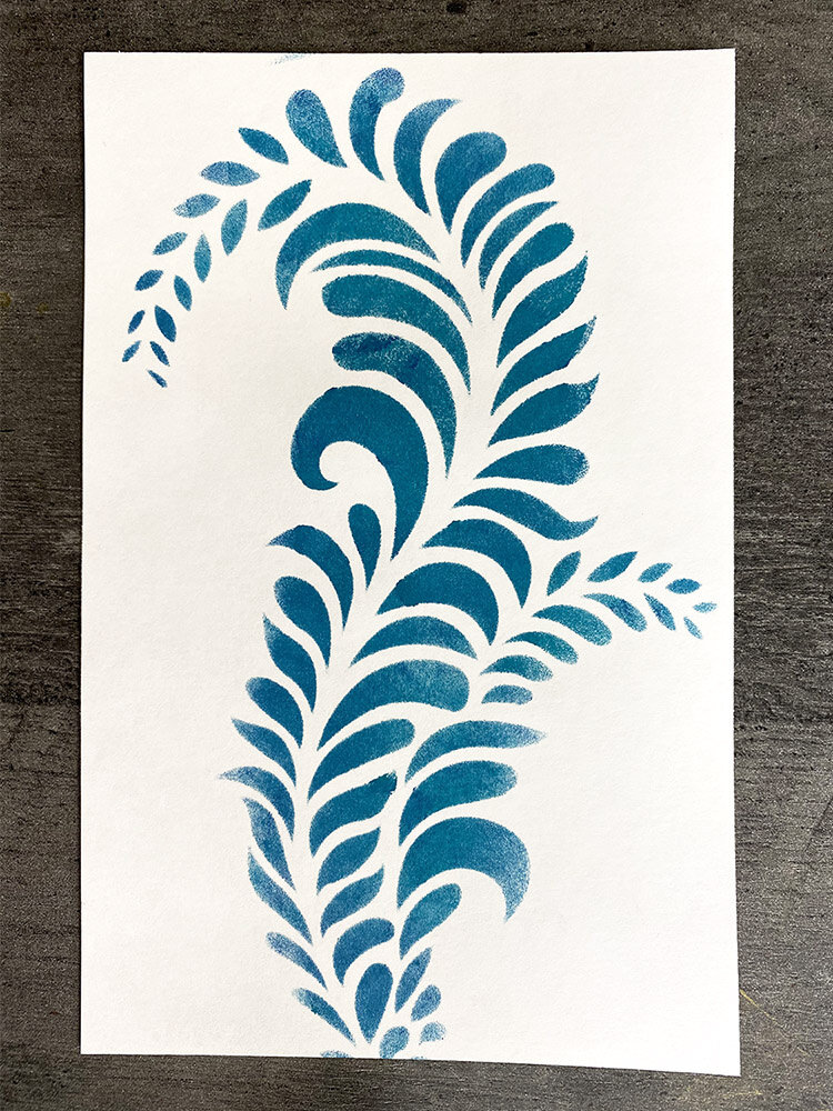 Ranger Dina Wakley MEdia Stencils Giant Flourish (MDS74564) (DISCONTINUED)