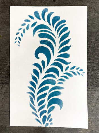 Ranger Dina Wakley MEdia Stencils Giant Flourish (MDS74564) (DISCONTINUED)