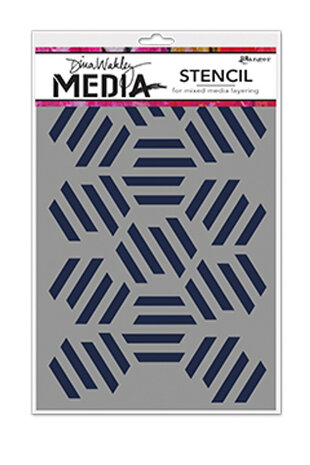 Ranger Dina Wakley MEdia Stencils Fractured Hexagons (MDS65029) (DISCONTINUED)
