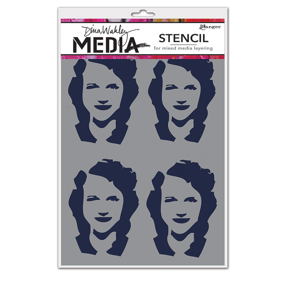 Ranger Dina Wakley MEdia Stencils Four Women (MDS49883) (DISCONTINUED)