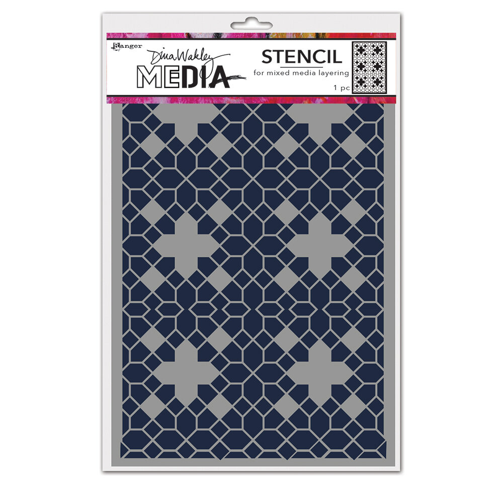 Ranger Dina Wakley MEdia Stencils Floor Pattern (MDS81616) (DISCONTINUED)