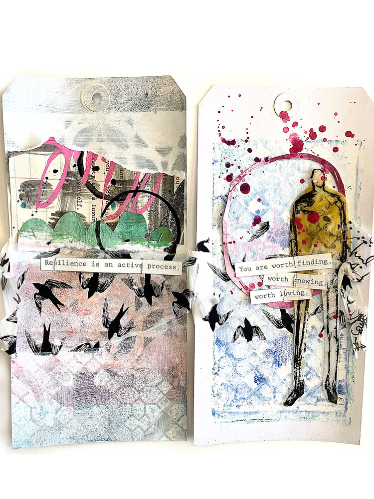 Ranger Dina Wakley MEdia Stencils Floor Pattern (MDS81616) (DISCONTINUED)