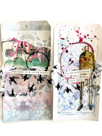 Ranger Dina Wakley MEdia Stencils Floor Pattern (MDS81616) (DISCONTINUED)