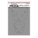 Ranger Dina Wakley MEdia Stencils Cat Head Masks (MDS65012) (DISCONTINUED)