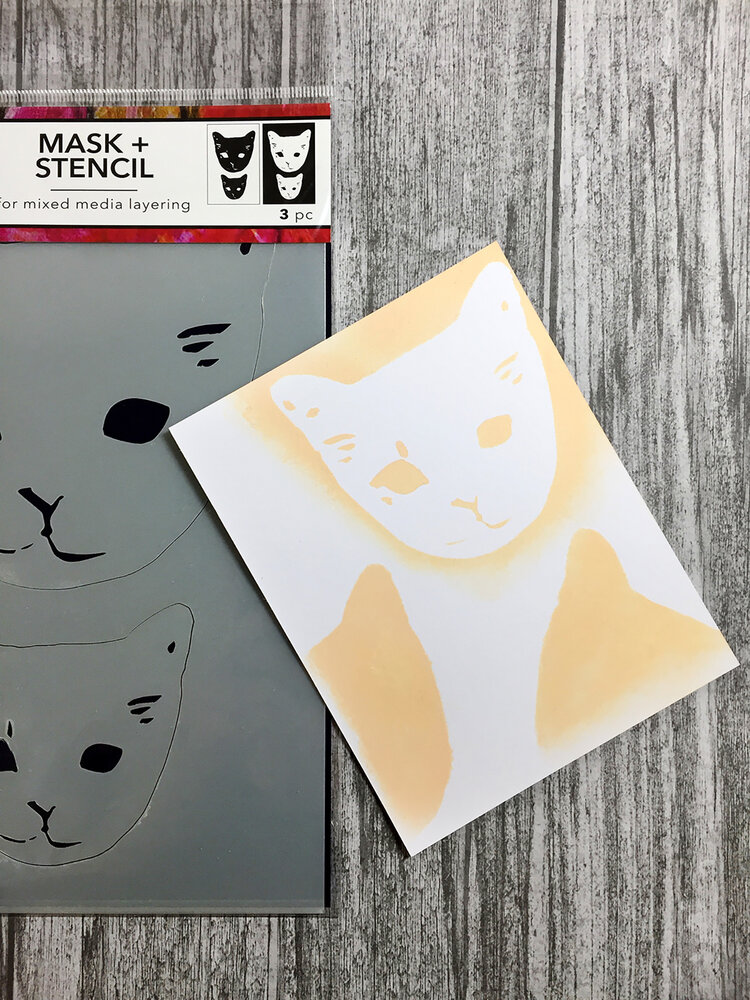 Ranger Dina Wakley MEdia Stencils Cat Head Masks (MDS65012) (DISCONTINUED)