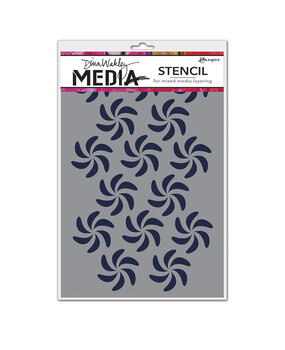 Ranger Dina Wakley MEdia Stencils Bendy Pinwheels (MDS49869) (DISCONTINUED)