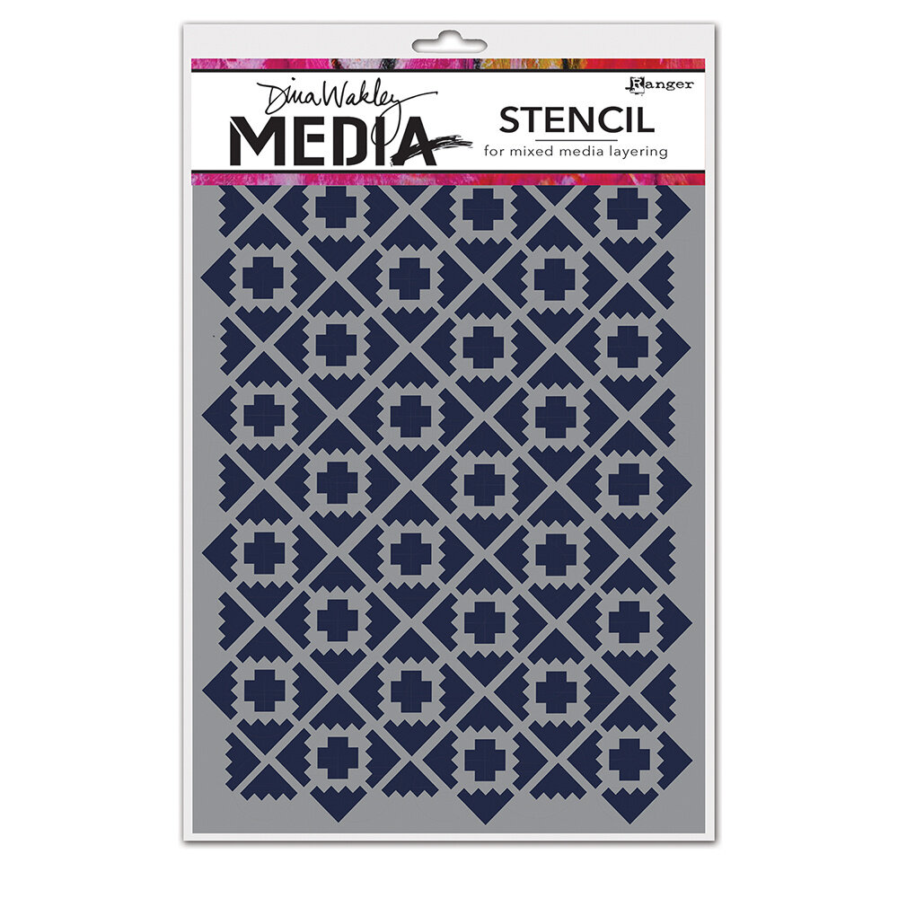 Ranger Dina Wakley MEdia Stencils Almost Ikat (MDS52401) (DISCONTINUED) Ranger Dina Wakley MEdia Stencils Almost Ikat (MDS52401) (DISCONTINUED)