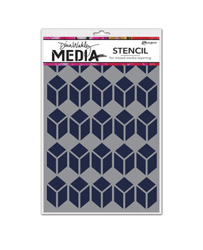 Ranger Dina Wakley MEdia Stencils Stacked Squares (MDS52449) (DISCONTINUED)